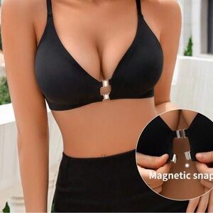 Black Front Closure Bra